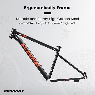 Whisen 27.5" Mountain Bike, High Carbon Steel Frame, Disc Brakes, Stylish Brown Edge Tires