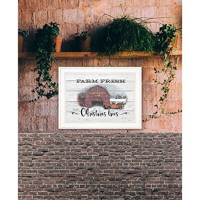 LOVMOR Farm Fresh Christmas Trees Billy Jacobs Ready to Hang Framed Print White Frame