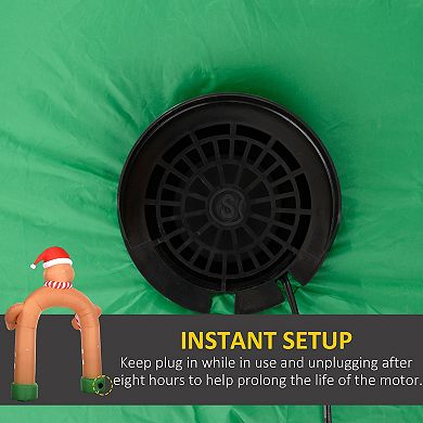 LOVMOR Outsunny 9ft Christmas Inflatable Gingerbread Man Arch White LED Decor