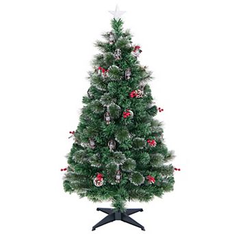 Costway Christmas Tree Artificial Xmas Tree with 8 Lighting Modes Warm LED Lights