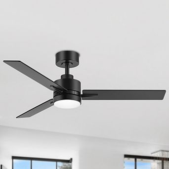 48-Inch Fan, 3 Plywood Blades, DC Motor, 3-Color Light, 5" Downrod, 6-Speed Remote