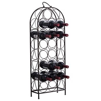 Kings Brand Furniture -23 Bottles Freestanding Floor Metal Wine Rack Stand Liquor Bottle Holder