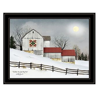 LOVMOR Decor 4U Christmas Star Quilt Block Barn Framed Wall Art Billy Jacobs