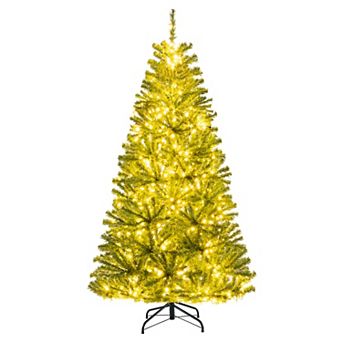 Costway Artificial Christmas Tree Warm White LED Light
