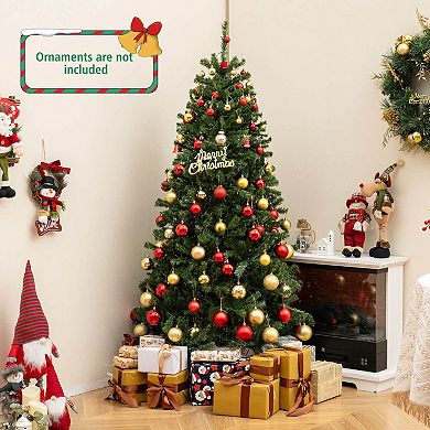 Costway Artificial Christmas Tree Warm White LED Light
