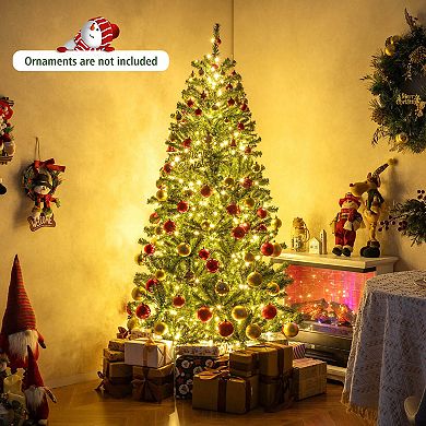 Costway Artificial Christmas Tree Warm White LED Light