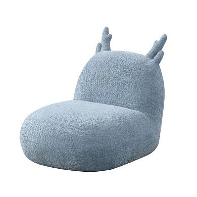 Wesie Deer Shaped Kids Chair, Sculpted Ear and Antlers, Chenille
