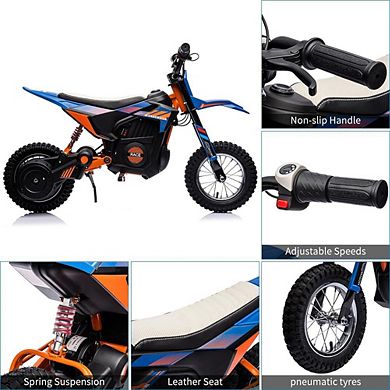 24V Electric Off-Road Motorcycle,250W Motor 13.6MPH Fast Speed Motocross