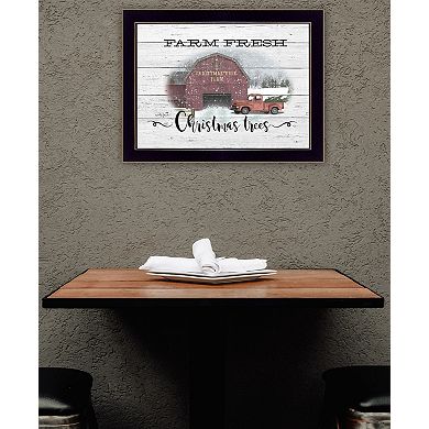 LOVMOR Farm Fresh Christmas Trees Billy Jacobs Ready to Hang Framed Print Black Frame