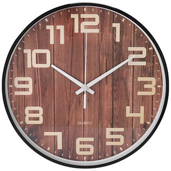 Wall Clock, Silent Non Ticking Battery Operated Modern Clocks for Office, Home 12"