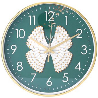 Wall Clock, Silent Non Ticking Battery Operated Modern Clocks for Office, Home 12"