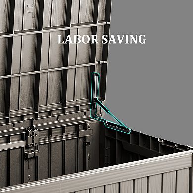 150 Gal. Outdoor Resin Waterproof Deck Box with Lockable Lid