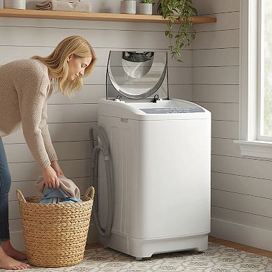 HOMCOM Portable Washing Machine with 1.3 Cu. Ft. Capacity, Compact Washer