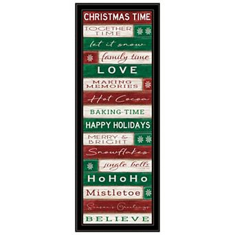 LOVMOR Decor 4U Christmas Time Black Framed Wall Art Cindy Jacobs
