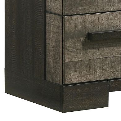 Ruthe Nightstand with 2 Drawers, Wide Top, Wood