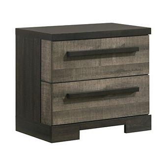 Ruthe Nightstand with 2 Drawers, Wide Top, Wood