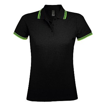 SOLS Womens/Ladies Pasadena Tipped Short Sleeve Pique Polo Shirt