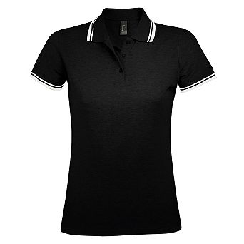 SOLS Womens/Ladies Pasadena Tipped Short Sleeve Pique Polo Shirt