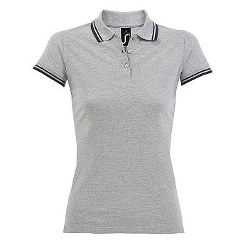 SOLS Womens/Ladies Pasadena Tipped Short Sleeve Pique Polo Shirt