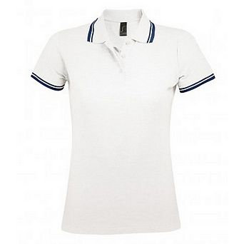 SOLS Womens/Ladies Pasadena Tipped Short Sleeve Pique Polo Shirt