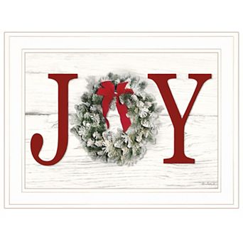 LOVMOR Christmas Joy Lori Deiter Ready to Hang Framed Print White Frame