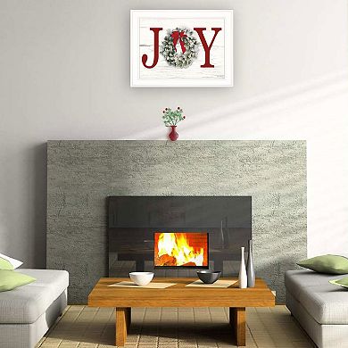 LOVMOR Christmas Joy Lori Deiter Ready to Hang Framed Print White Frame