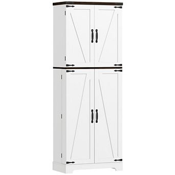 HOMCOM 64inch Kitchen Pantry Storage Cabinet with Motion Sensor Light