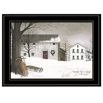 LOVMOR Christmas Time is Coming Billy Jacobs Ready to Hang Framed Print Black Frame