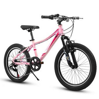 Whisen 20 inch Children's Bicycle, Shock Absorbing Front Fork, 7 - Speed, V - brakes, Mountain Tire