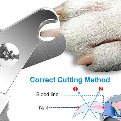 Dog & Cat Nail Clippers with Free File Stainless Steel Pet Trimmer for Small to Large Pets