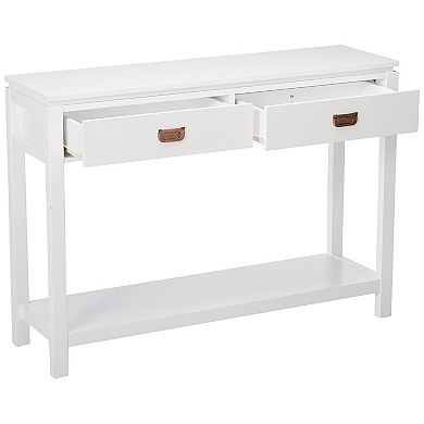 Kings Brand Furniture Wood Occasional Entryway Console Sofa Table With Storage Shelf / 2 Drawers