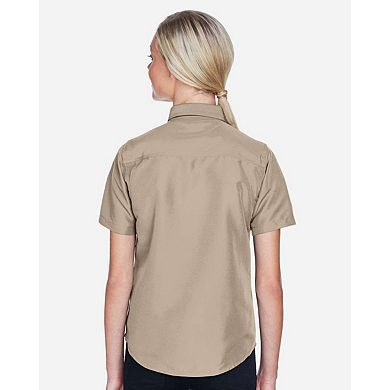 Harriton Women's Key West Short Sleeve Performance Staff Shirt