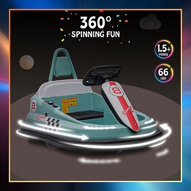 Toddler Bumper Car, 360° Rotation 6V Kids Electric Ride On Bumper Car