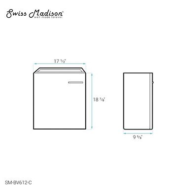 Swiss Madison Colmer 18 Black Walnut Bathroom Vanity Cabinet Only (SM-BV612)