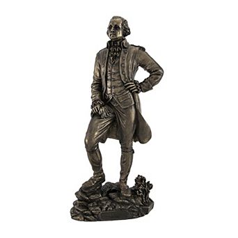 Bronzed President George Washington Standing Triumphantly Statue