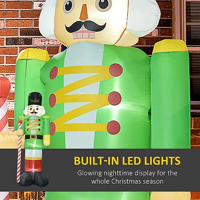 Outsunny 11.8' Christmas Inflatables Walnut Soldier w/ LED Lights