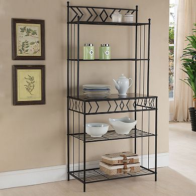 Kings Brand Furniture 5-Tier Standing Kitchen Bakers Rack for with Storage Microwave Stand