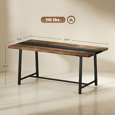 HOMCOM Dining Table for 8 People 70.9inch Long Rectangular Kitchen Table