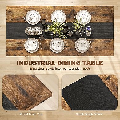 HOMCOM Dining Table for 8 People 70.9inch Long Rectangular Kitchen Table