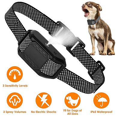 Citronella Spray Bark Collar for Dogs, No-Shock Anti-Bark Training Collar IP65 Waterproof for Small