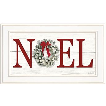LOVMOR Christmas Noel Lori Deiter Ready to Hang Framed Print White Frame
