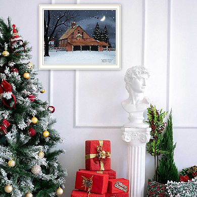 LOVMOR Decor 4U Night Before Christmas White Framed Wall Art Billy Jacobs