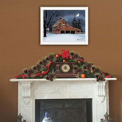 LOVMOR Decor 4U Night Before Christmas White Framed Wall Art Billy Jacobs