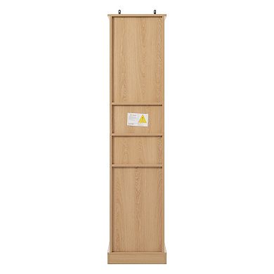 Whisen 67.7" Tall Freestanding Bathroom Cabinet with Adjustable Shelf, 3 Drawers and Open Storage