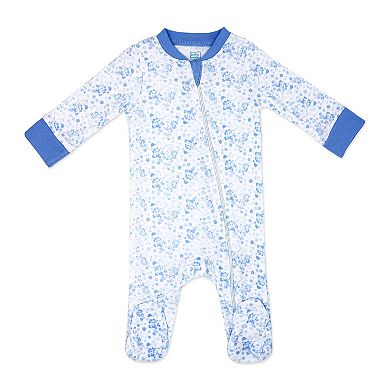 Baby Girls Floral Bluebird 4-piece Bodysuit, Pants, Sleeper, and Bib Set
