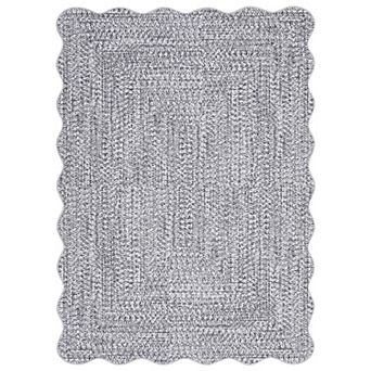 Garvee Scalloped Edge Area Rug for Bedroom Washable Low Pile Non Slip Carpet for Kitchen Laundry