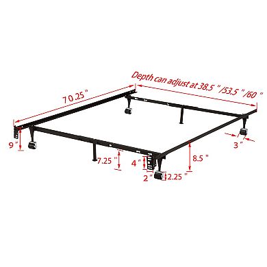 Kings Brand Furniture Twin/Full/Queen Metal Bed Frame