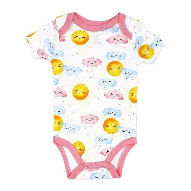 Baby Girls Hugs 5-piece Bodysuit, Pants, Bib, and Socks Set