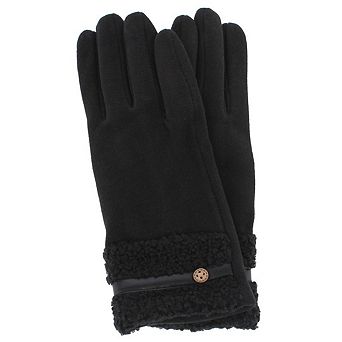 CTM Women's Teddy Synthetic Fleece Touchscreen Winter Gloves