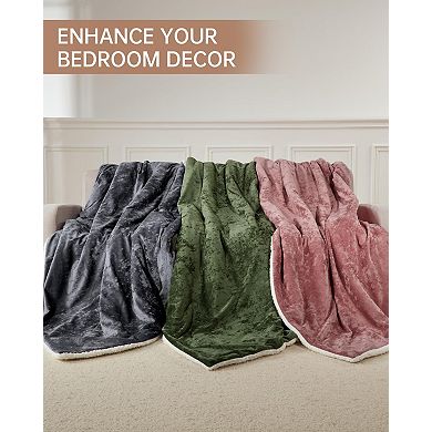 Electric Blanket Soft Heated Blanket, Velvet Cozy Fast Heating Throw Blankets, Over-Heat Protection